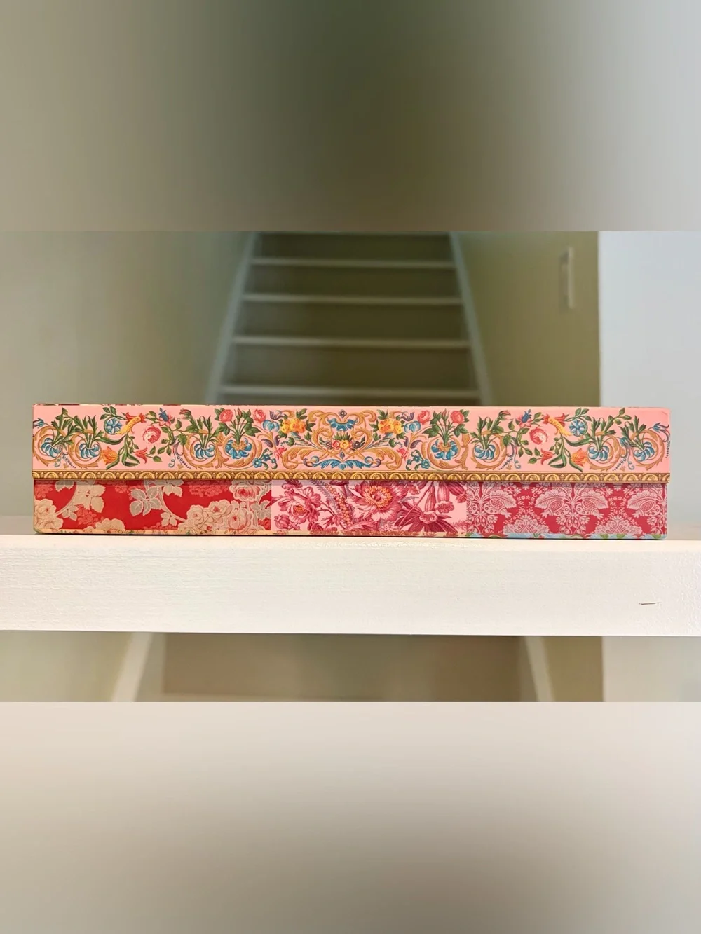 Punch Studio Vintage Floral Jewelry Box Trinket Organizer Keepsake